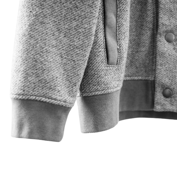 Banana Republic Men's Large Jacket Shawl Collar Button-Up Jacket – Gray Knit - Picture 10 of 12